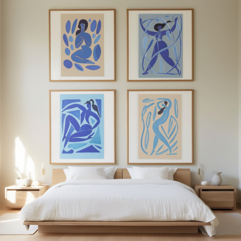 Vintage Blue Matisse Collection – Set of 4 - Hakyarts