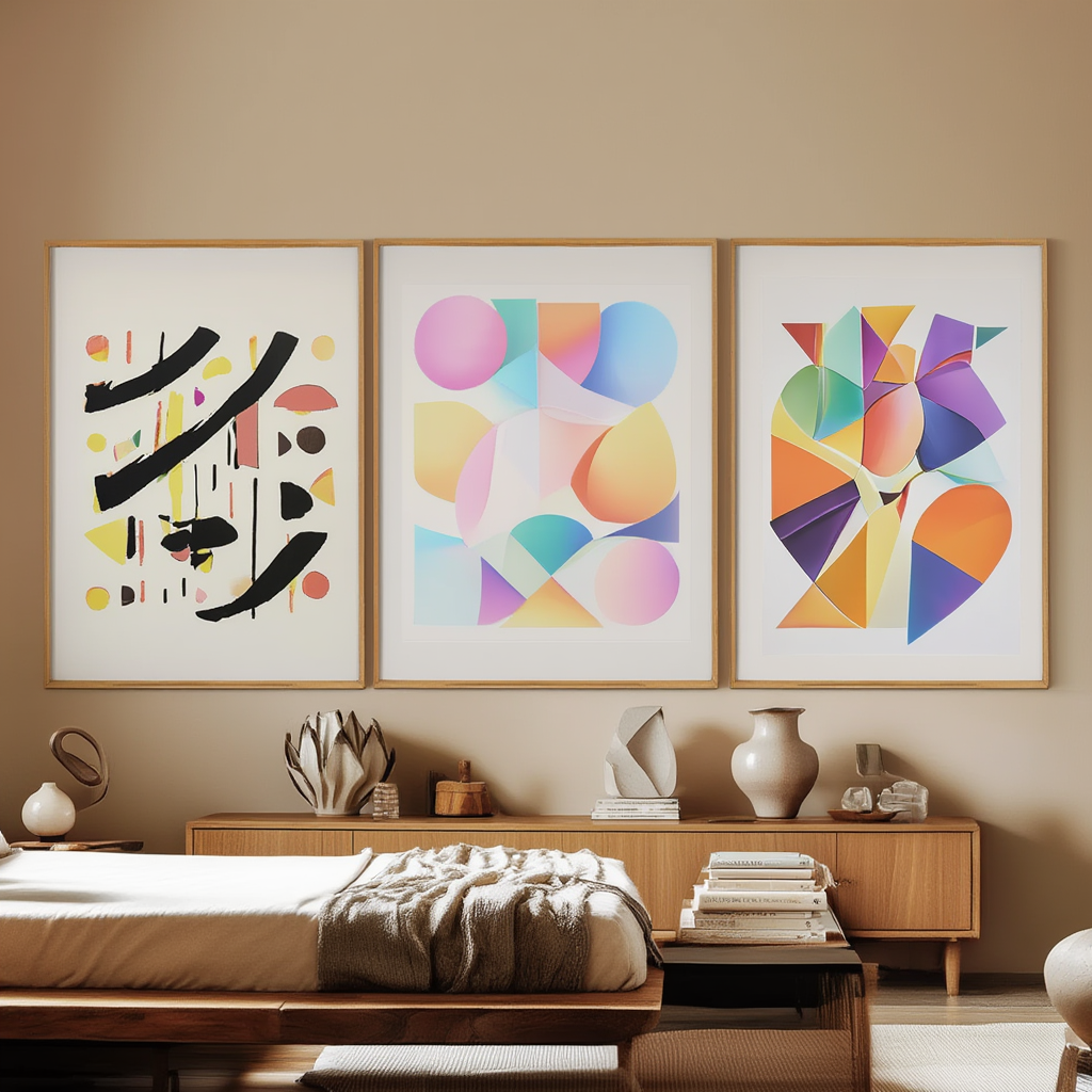 Klee & Kandinsky Wall Art – Dining Room Set of 3 - Hakyarts