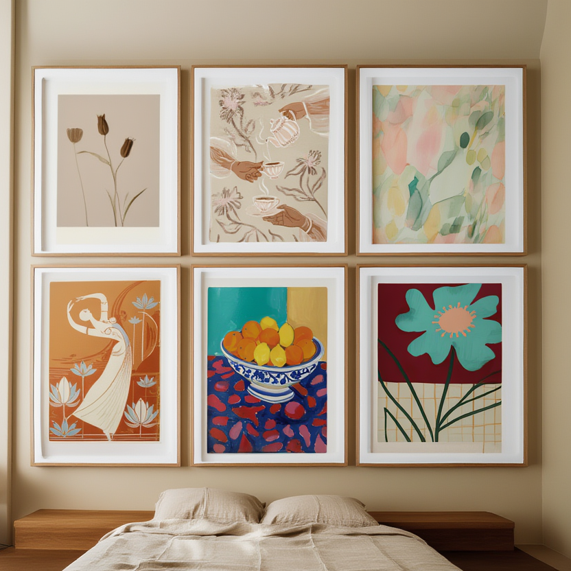 Brown & Earthy Florals – 6 Prints Mix & Match Collection