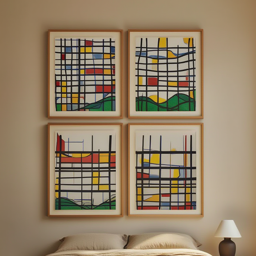 Piet Mondrian – 4 Prints