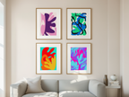 Matisse Moments – Set of 4 Colorful Abstract Prints - Hakyarts