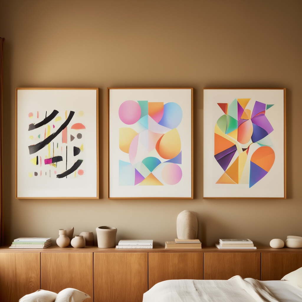 Klee & Kandinsky Wall Art – Dining Room Set of 3 - Hakyarts