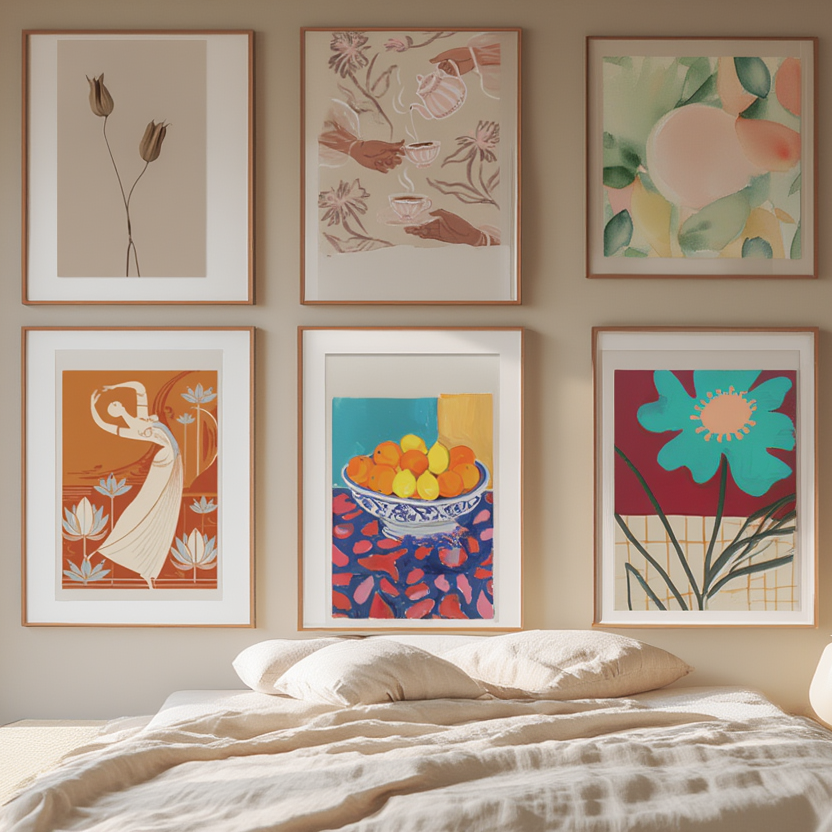 Brown & Earthy Florals – 6 Prints Mix & Match Collection