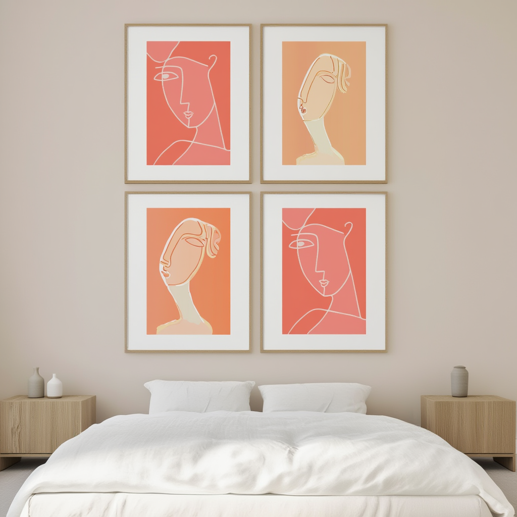 Matisse & Picasso Gallery – Living Room Set of 4 Prints