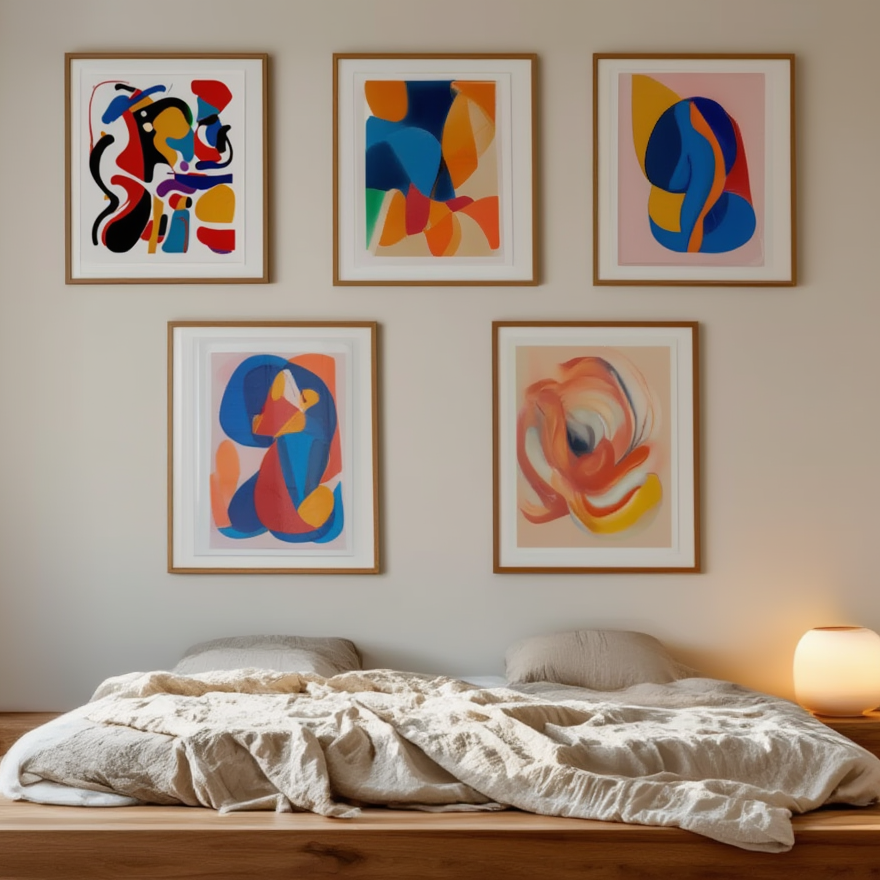 Mixed Picasso & Matisse Abstract Collection – Bedroom Set of 5 - Hakyarts