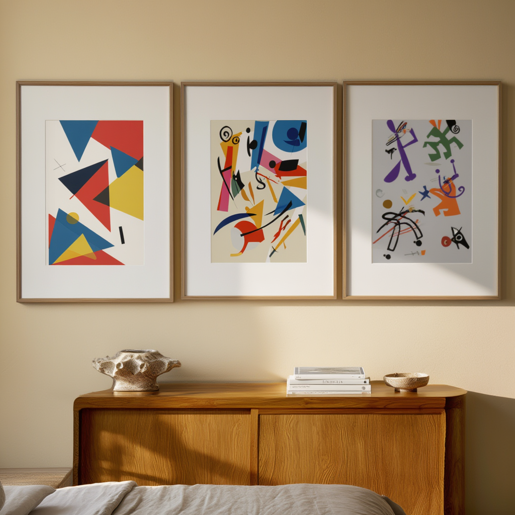 Paul Klee & Kandinsky Wall Art – Set of 3 Prints - Hakyarts