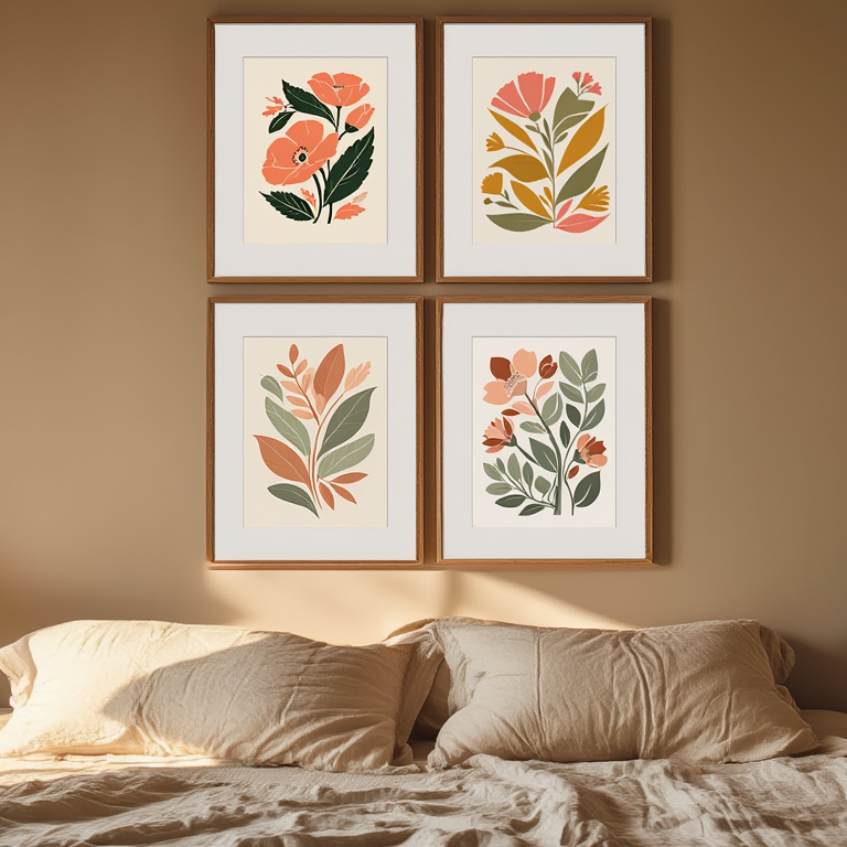 Earthy Boho Botanical –  4 Prints