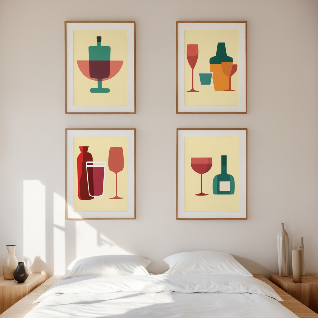 Cocktail Vibes – 4 Art Prints Set - Hakyarts