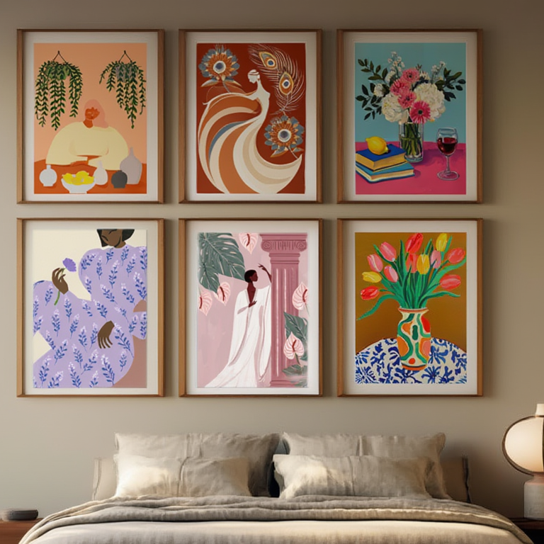 6 Prints – Floral & Figurative Collection