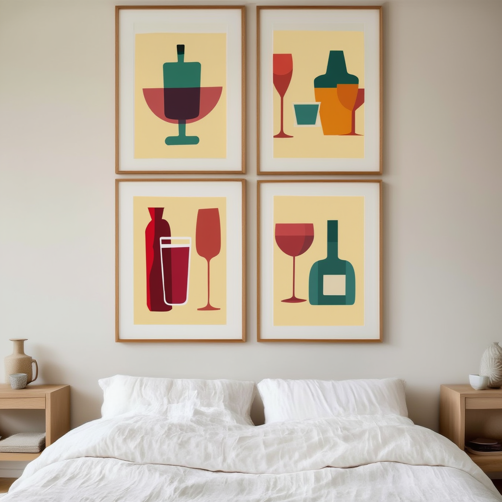 Cocktail Vibes – 4 Art Prints Set - Hakyarts