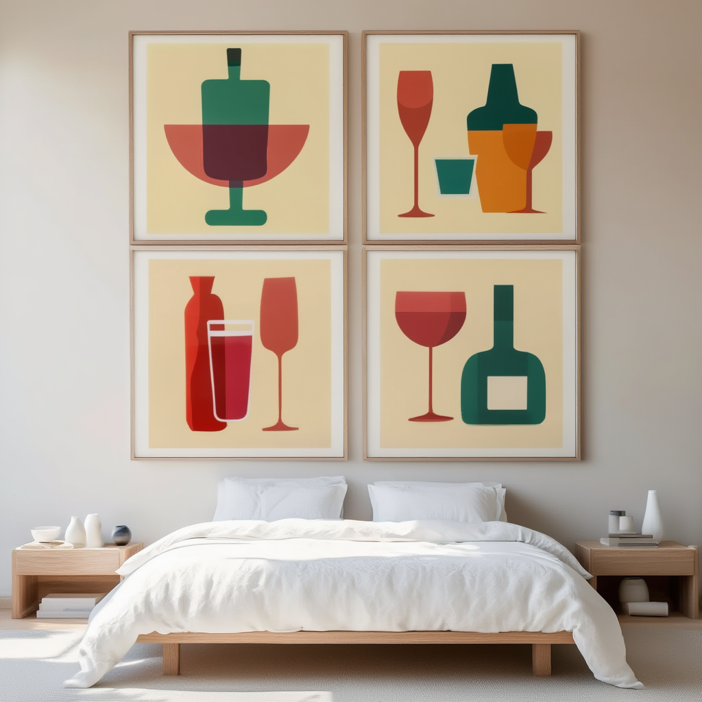 Cocktail Vibes – 4 Art Prints Set - Hakyarts