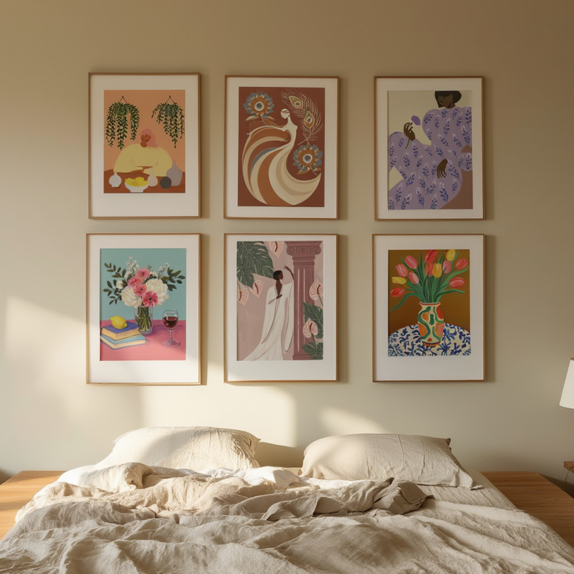 6 Prints – Floral & Figurative Collection
