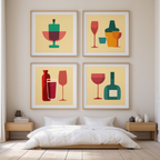 Cocktail Vibes – 4 Art Prints Set - Hakyarts