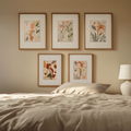 Boho Vibes – Set of 5 Abstract Art Prints - Hakyarts