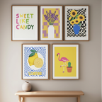 Colourful Electric Yellow – 5 Vibrant Prints for Home Décor