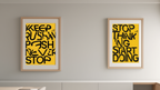 Momentum Set – Keep Pushing, Never Stop, Stop Thinking Start Doing – Street Style Motivational Poster Bundle – Modern Urban Art Prints