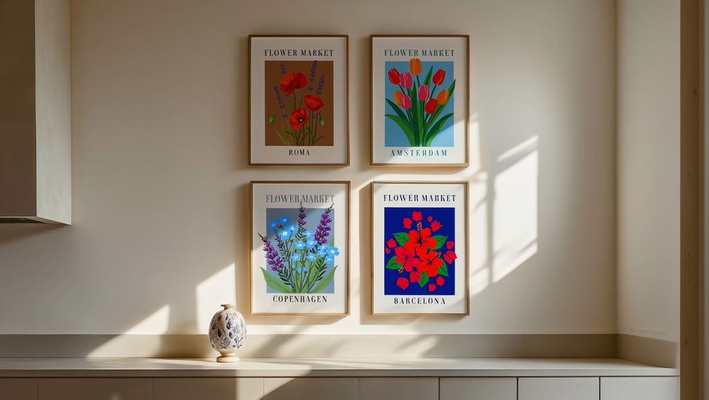 Flower Market Cities – 4 Prints