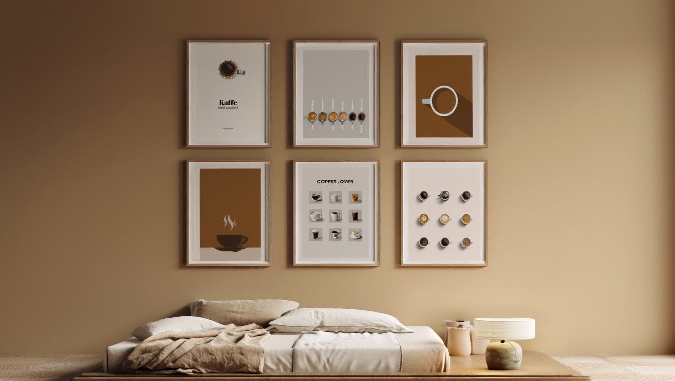 6 Coffee Posters – Minimalist Café Wall Art Prints for Espresso, Latte & More - Hakyarts