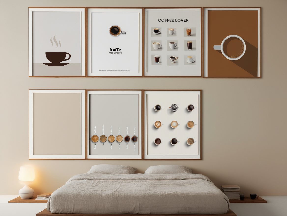 6 Coffee Posters – Minimalist Café Wall Art Prints for Espresso, Latte & More - Hakyarts