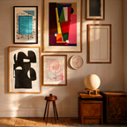 Set of 4 Modern Abstract & Minimalist Wall Art Prints – Paul Klee, Georges Valmier & Contemporary Gallery Wall Set