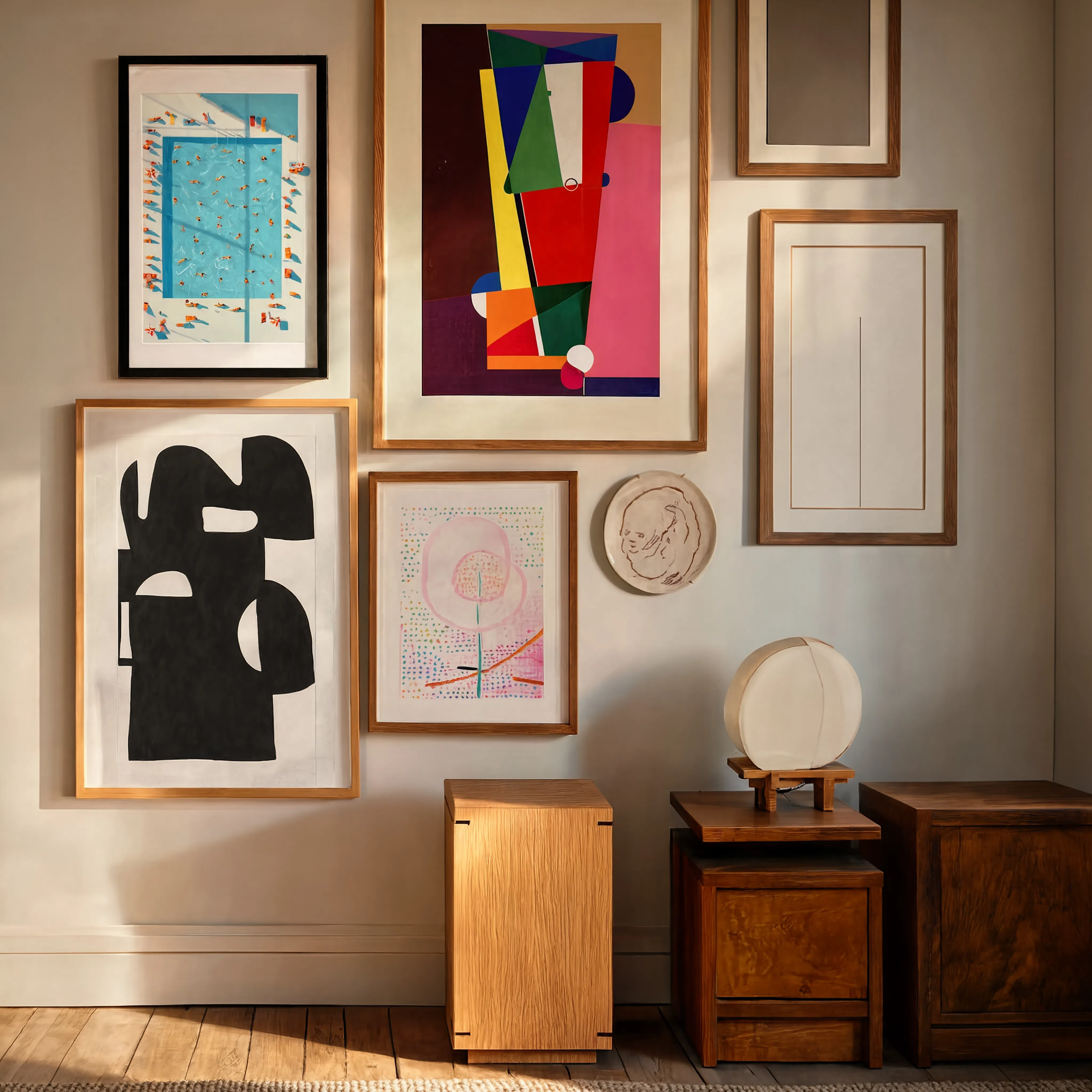 Set of 4 Modern Abstract & Minimalist Wall Art Prints – Paul Klee, Georges Valmier & Contemporary Gallery Wall Set