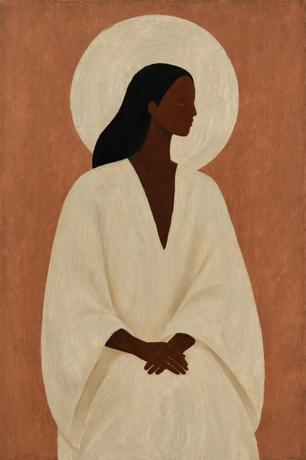 Halo Effect Woman | Elegant Contemporary Figurative Wall Art Print