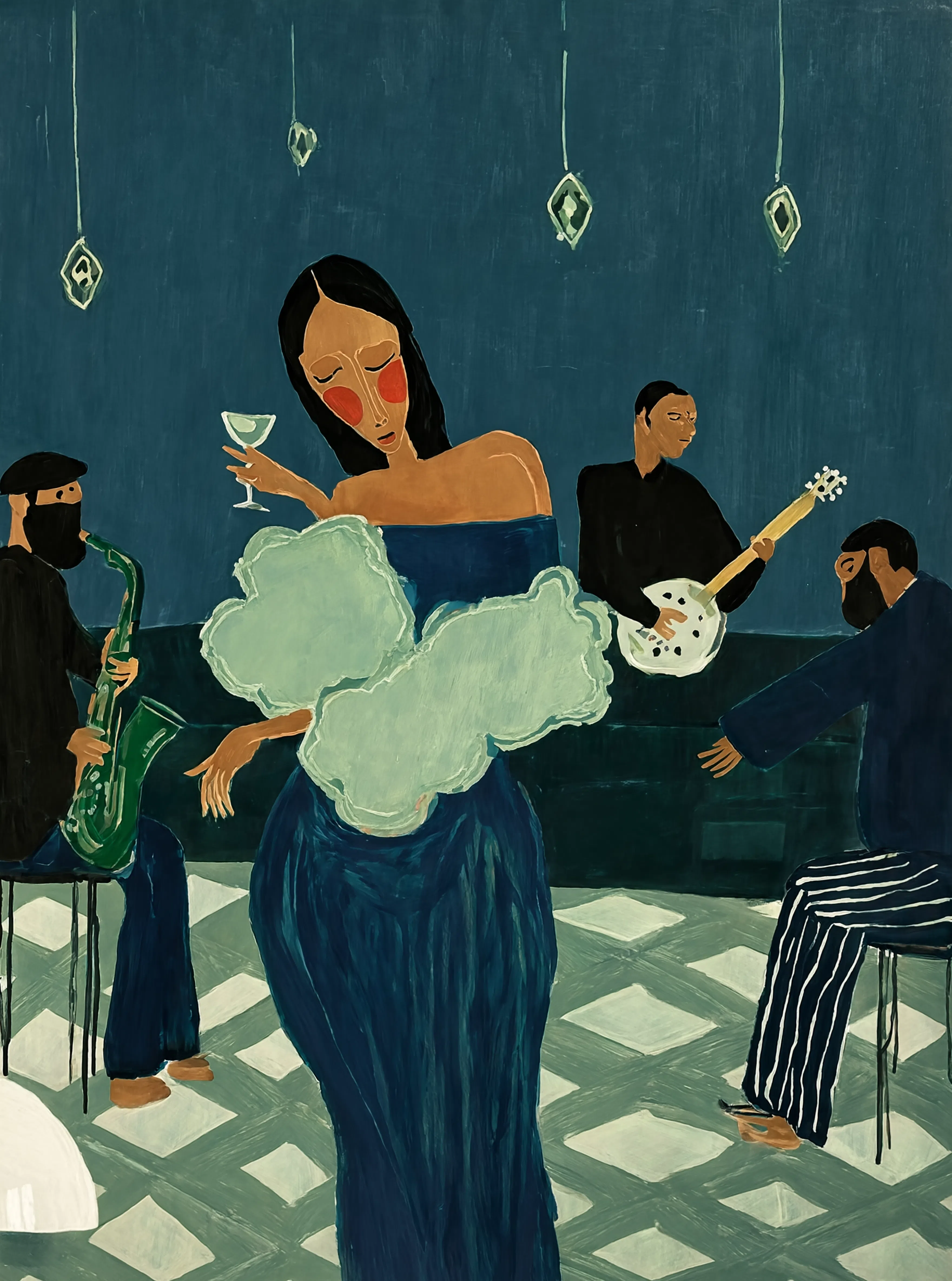 Jazz Lounge Print | Contemporary Music-Inspired Wall Art