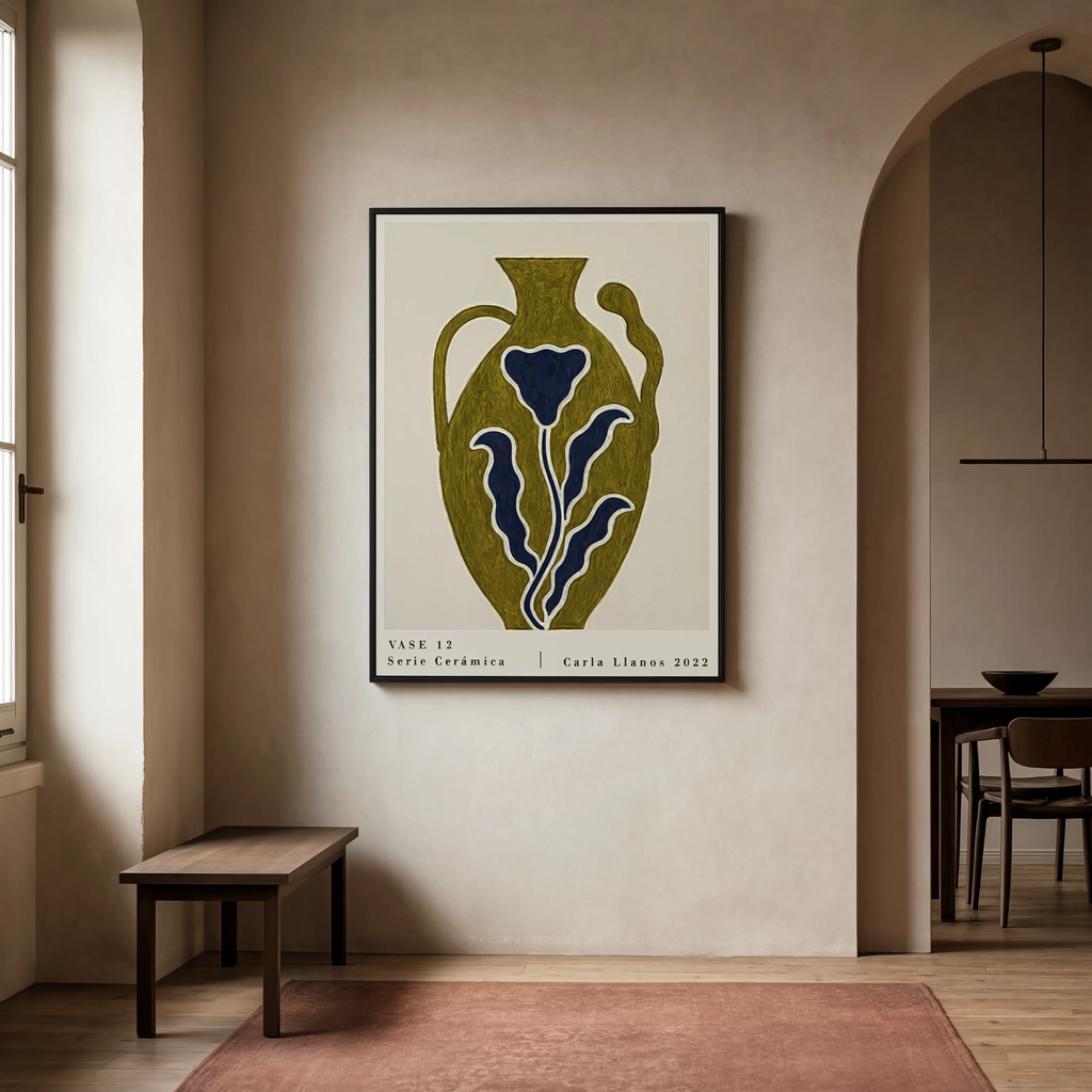 Ceramic Series Botanical II | Contemporary Botanical Art Print