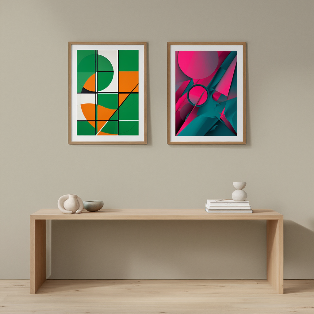 Set of 2 Geometric Prints – El Lissitzky Inspired Modern Art - Hakyarts
