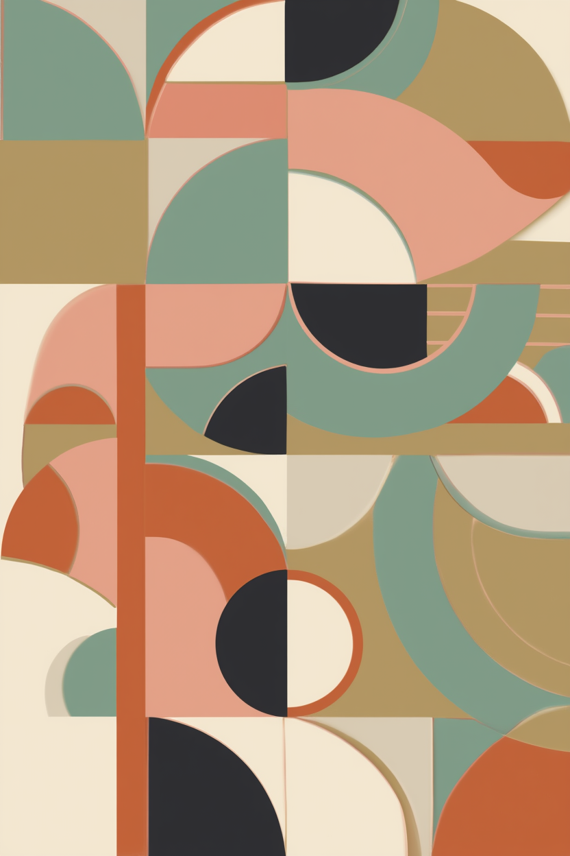 Earthy Tones Trio – Bauhaus Wall Art Set - Hakyarts