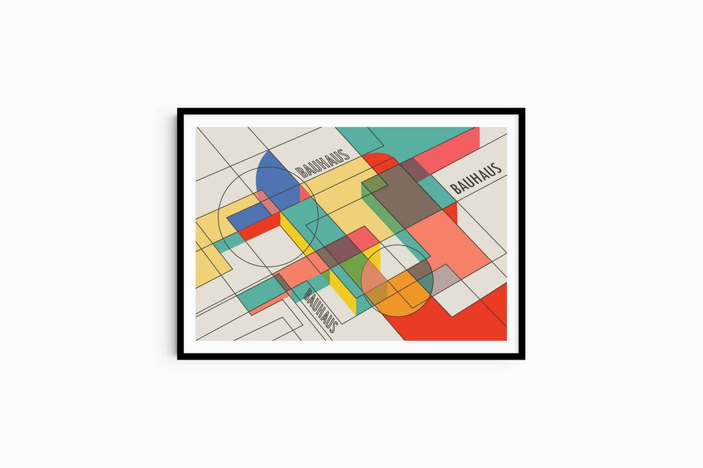 Geometric Bauhaus Design No 1 Poster - Hakyarts
