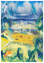 George Wesley Bellows - Clouds and Meadow - Hakyarts