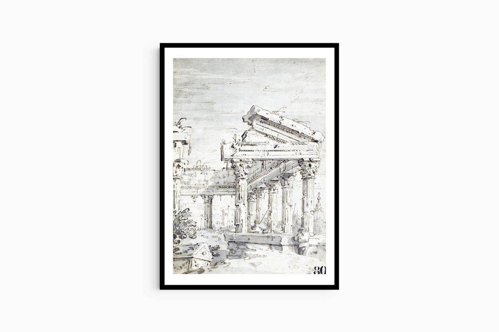 Giovanni Antonio Canal - Capriccio; A Ruined Classical Temple - Hakyarts