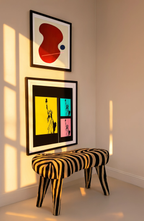 Set of 2 Red Abstract Form I with Blue Dot & Andy Warhol Style Statue of Liberty Prints | Contemporary Pop Art Wall Art Set