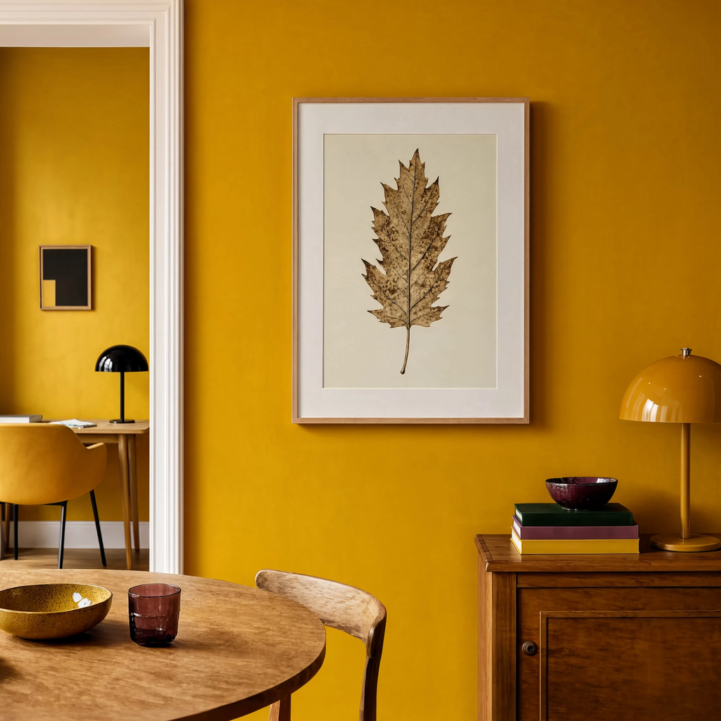 Sepia Leaf Study II | Contemporary Botanical Wall Art Print