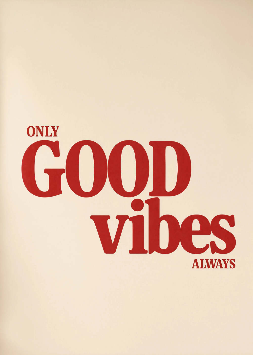 Good Vibes Poster | Minimalist Typography Wall Art