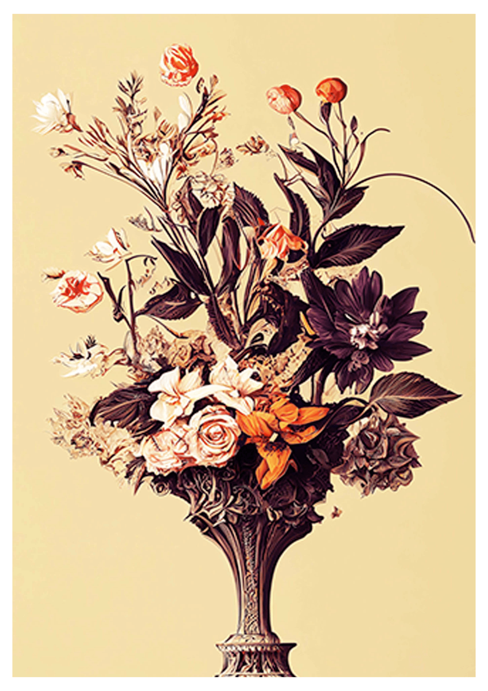 Graphic Flowers Poster - Hakyarts