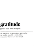 Gratitude Definition – Minimalist Wall Art Print
