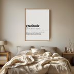 Gratitude Definition – Minimalist Wall Art Print