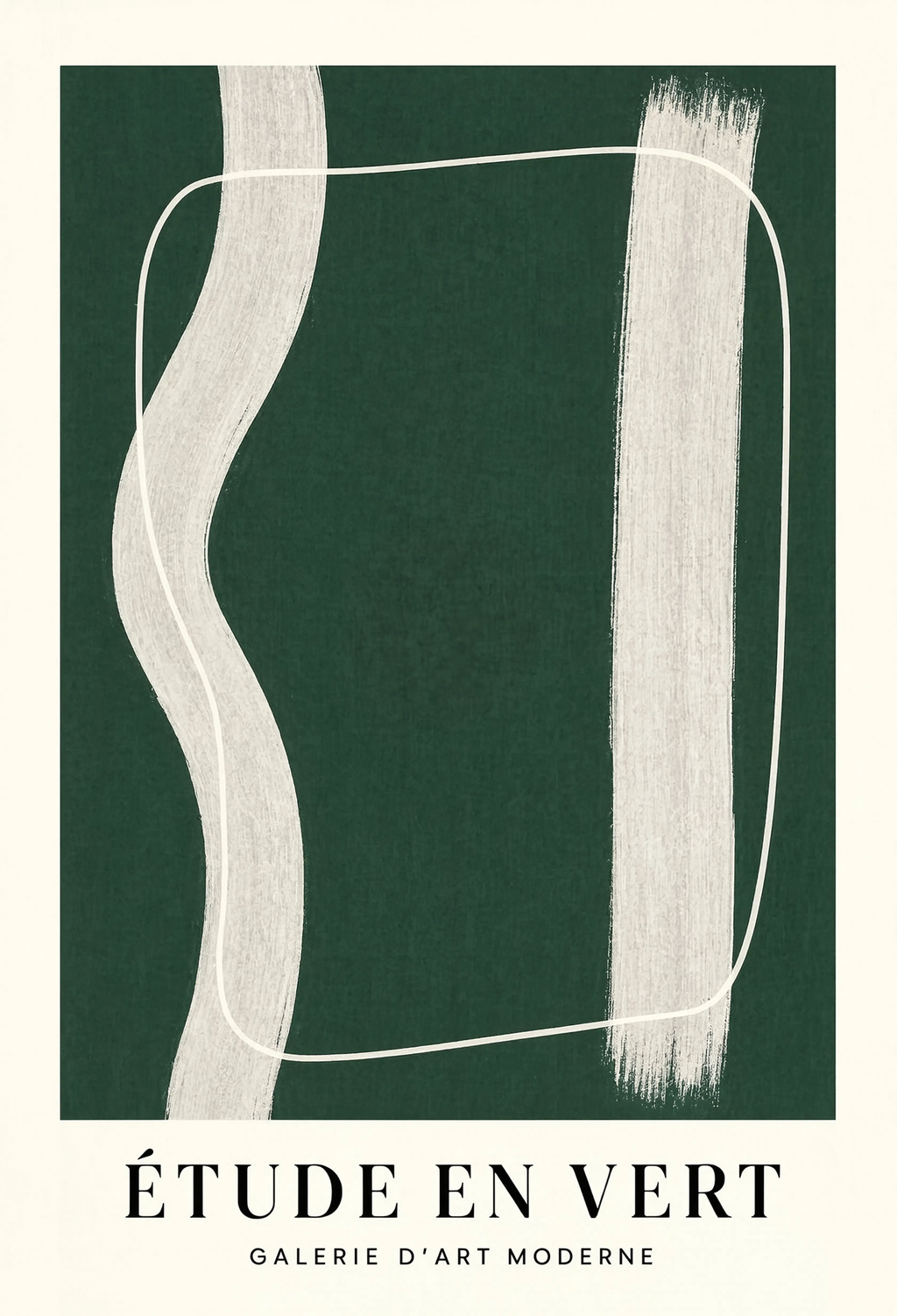 Étude en Vert | Contemporary Botanical Abstract Wall Art Print