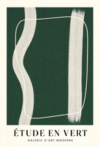 Étude en Vert | Contemporary Botanical Abstract Wall Art Print