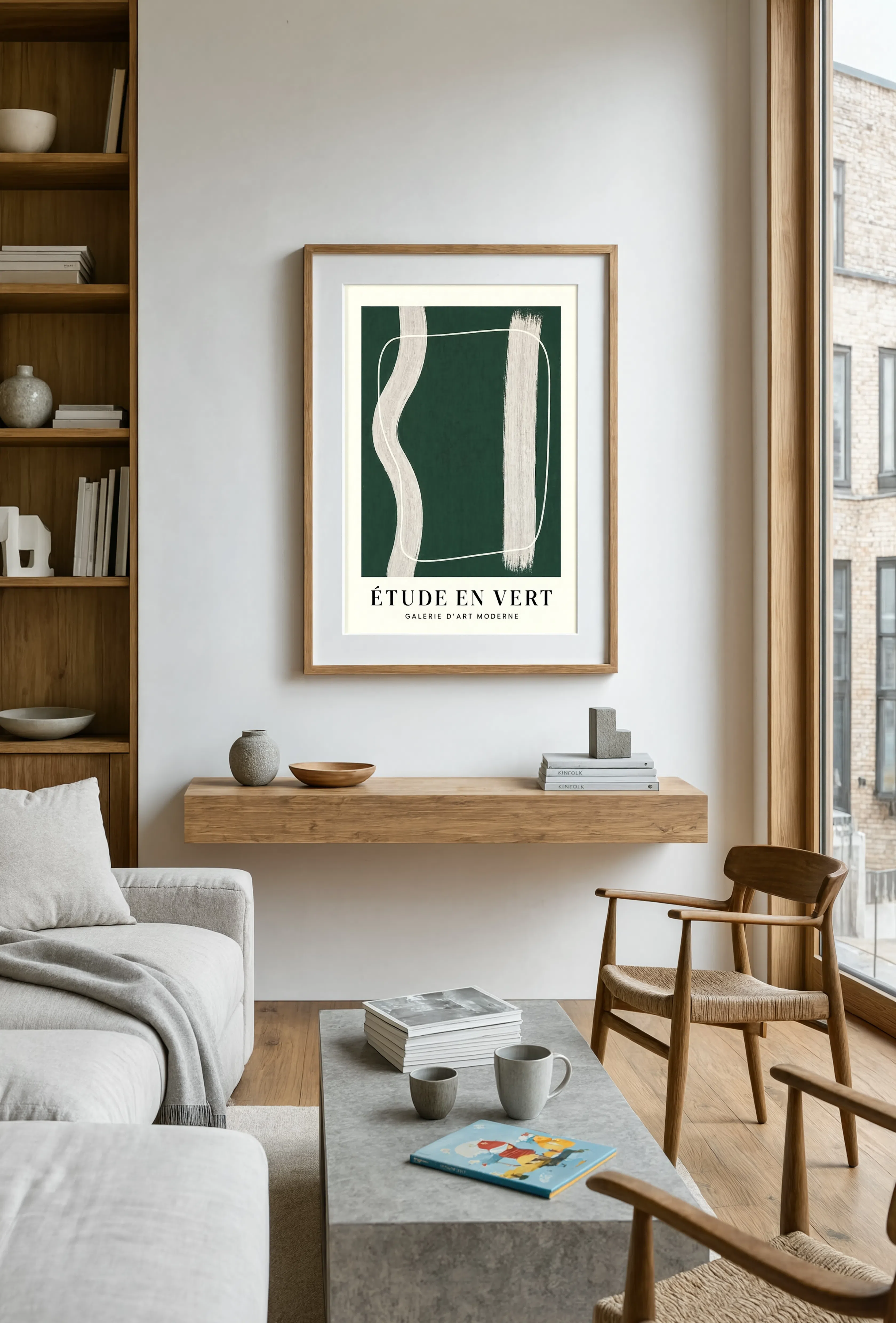 Étude en Vert | Contemporary Botanical Abstract Wall Art Print