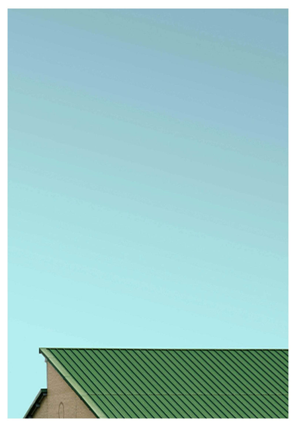 Set of 2 Botanical & Architectural Art Prints – Green House Rooftop & Quiet Bloom Gallery Set