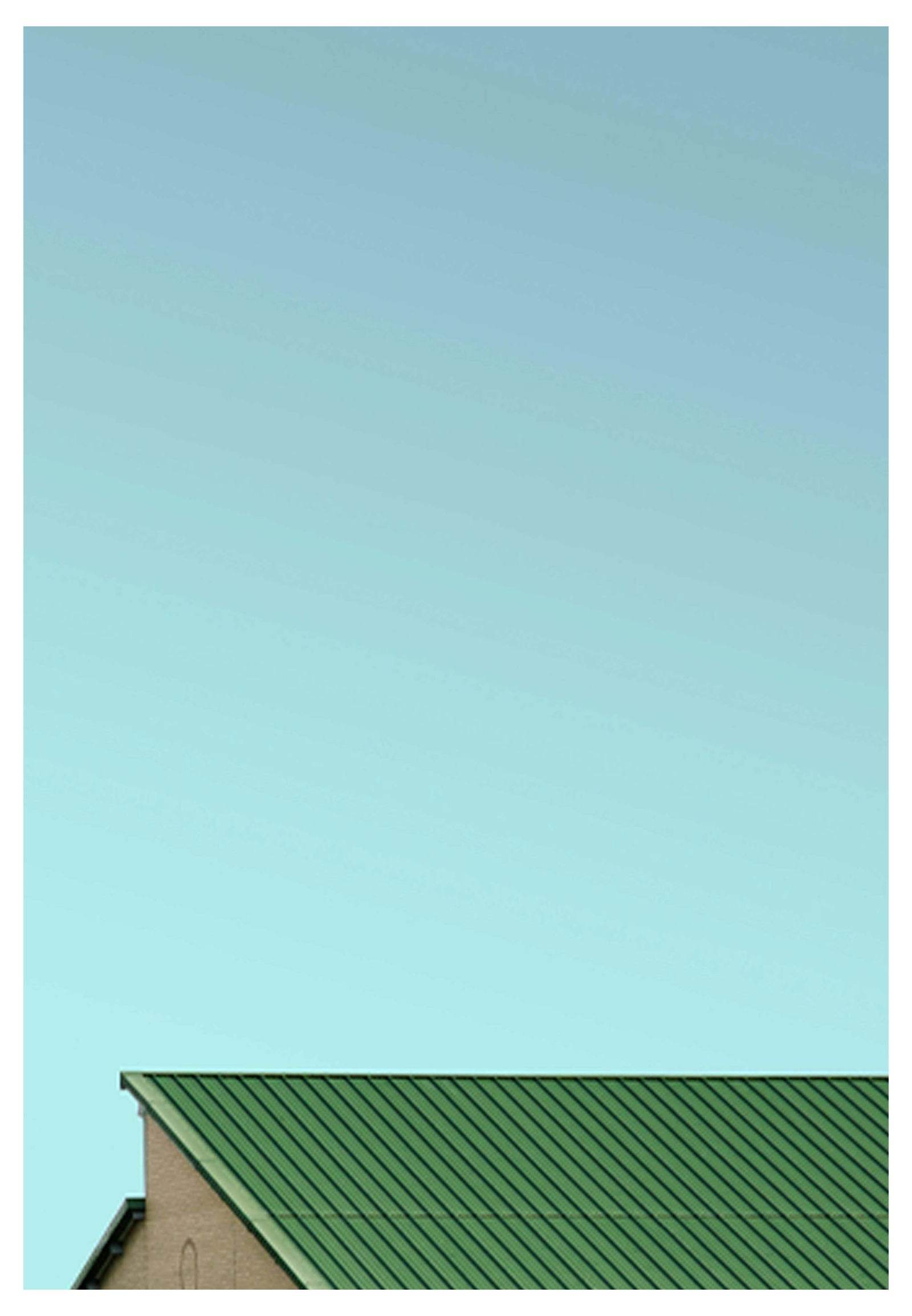 Set of 2 Botanical & Architectural Art Prints – Green House Rooftop & Quiet Bloom Gallery Set