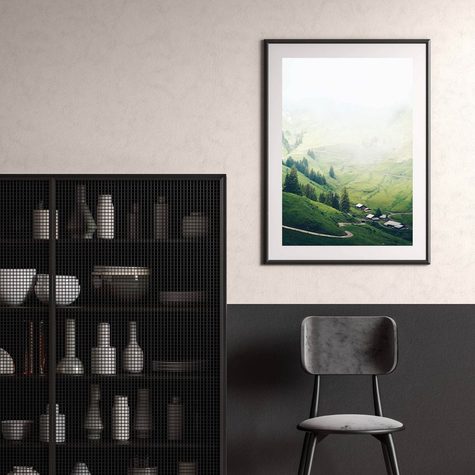 Green Landscape No 1 Poster - Hakyarts