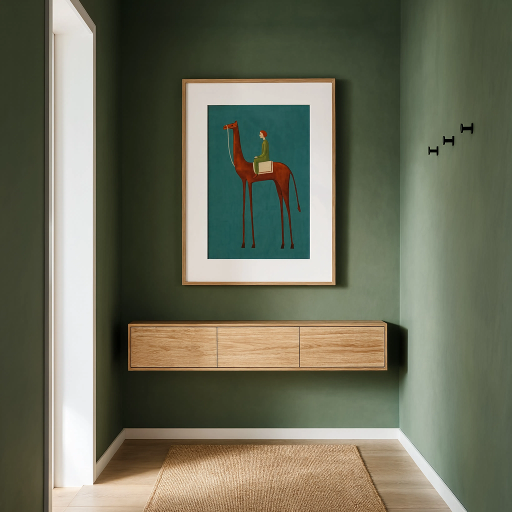 Rider on the Camel | Vintage Desert Travel Wall Art Print