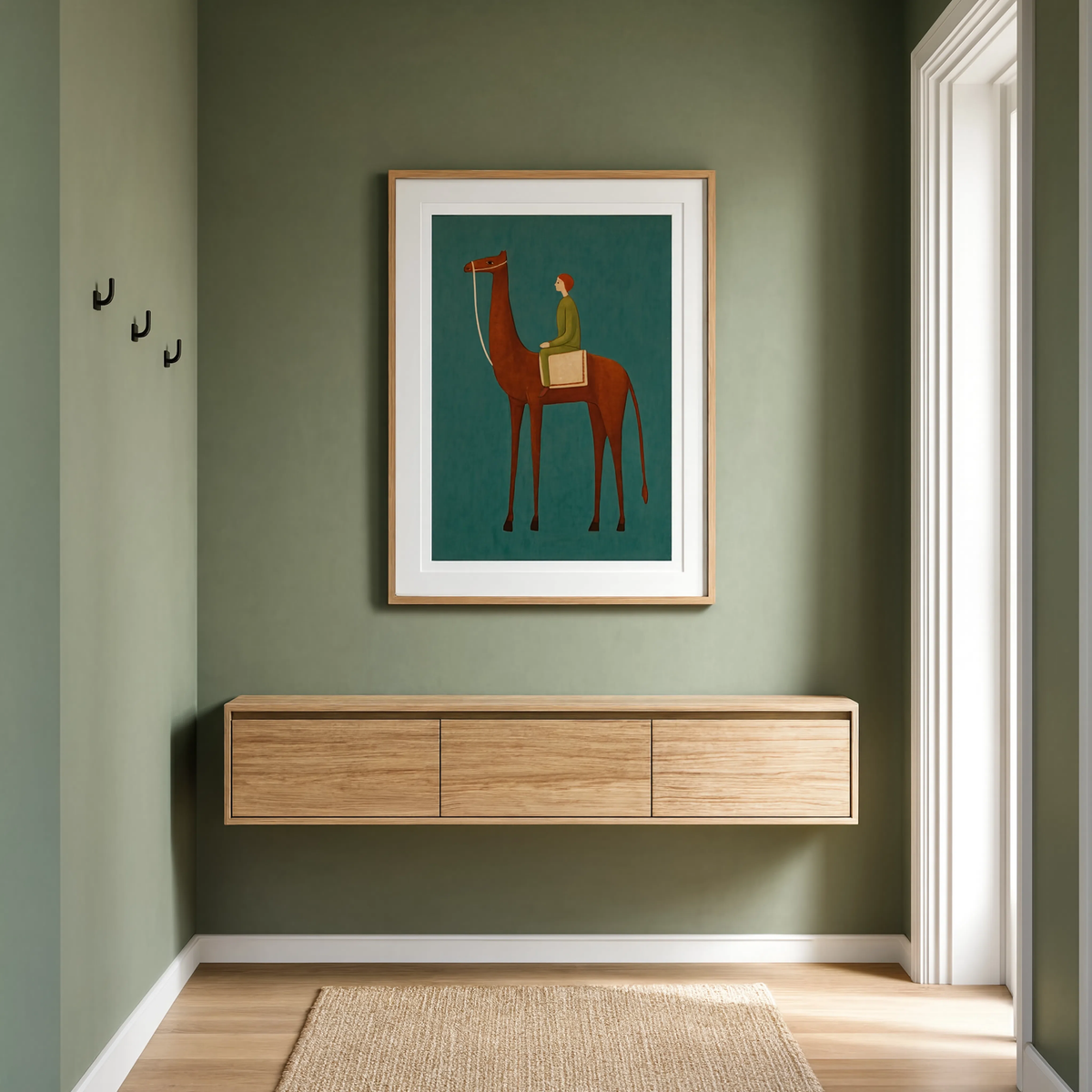 Rider on the Camel | Vintage Desert Travel Wall Art Print