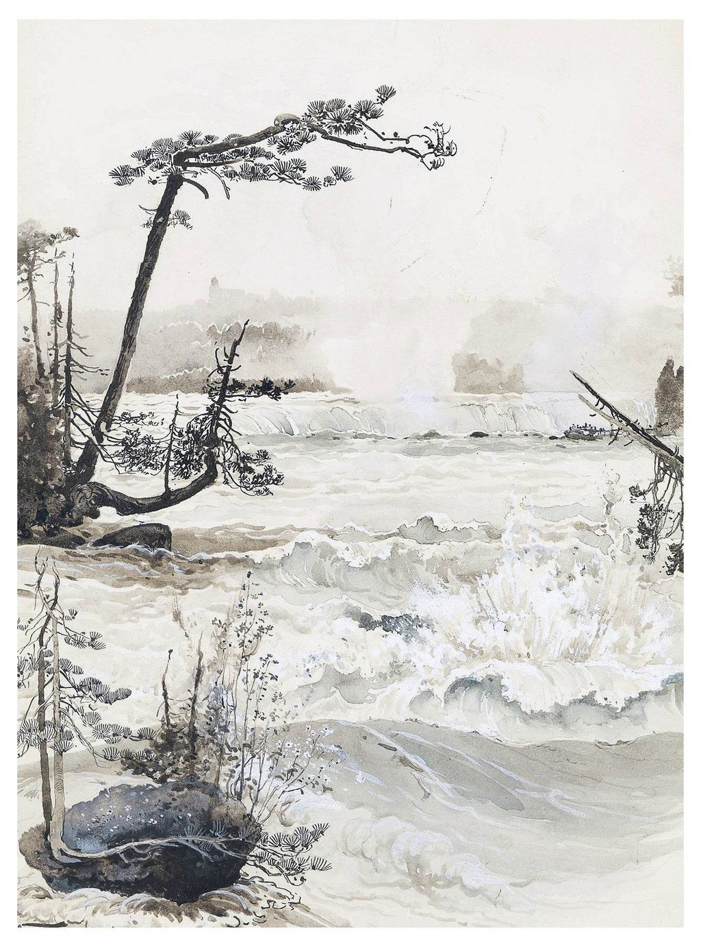 Harry Fenn - The Horseshoe Falls from the Three Sisters Poster - Hakyarts