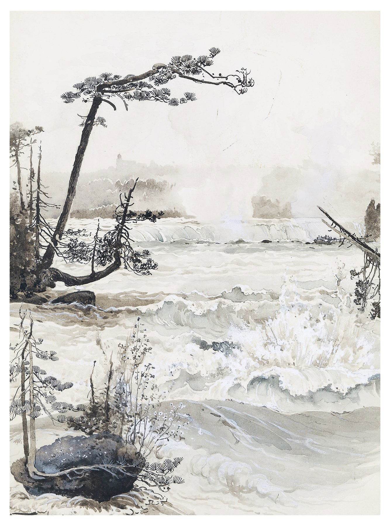 Harry Fenn - The Horseshoe Falls from the Three Sisters Poster - Hakyarts