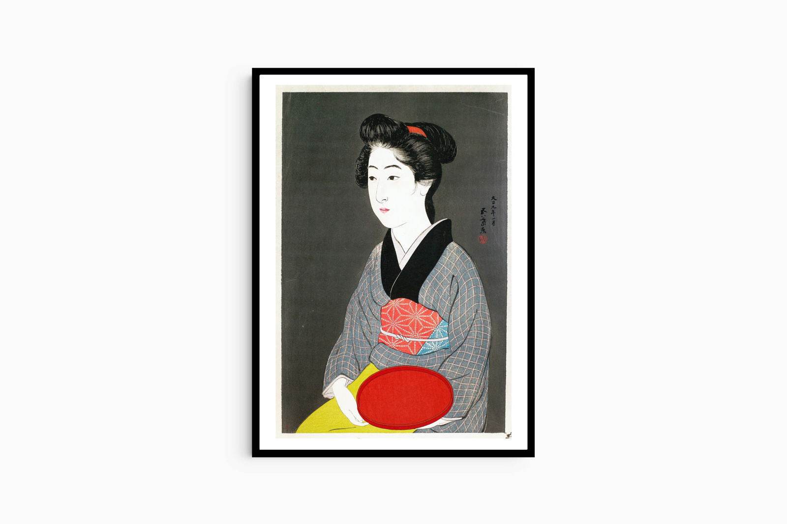 Hashiguchi Goyo - Waitress Holding a Tray ‘Portrait of Onao’ - Hakyarts